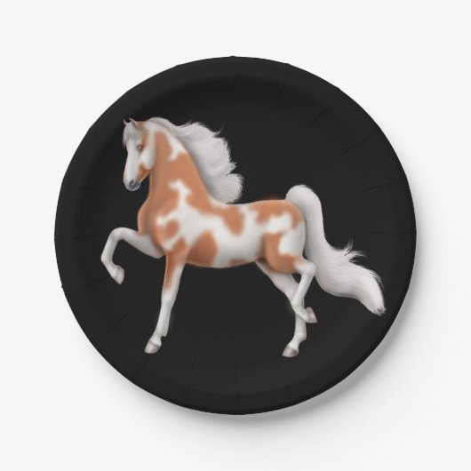 Borden van Amerikaans zadelrood verf Papieren Bordje (Voorkant)