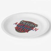 BORDEN van Amerikaanse makelij: duurzaam papier &  Papieren Bordje (Gekanteld)