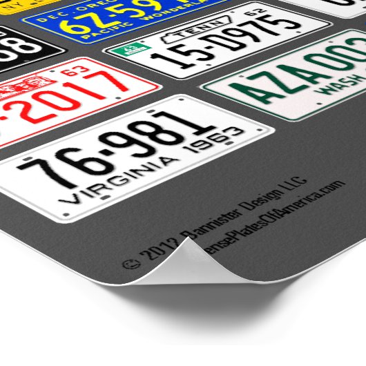 Borden van Amerikaanse poster - 1963 (Hoek)