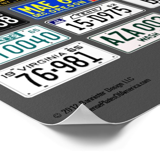 Borden van Amerikaanse poster - 1965 (Hoek)