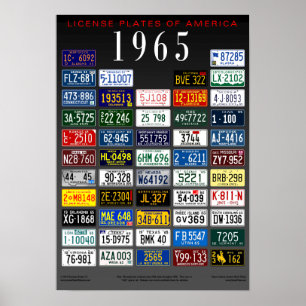 Borden van Amerikaanse poster - 1965