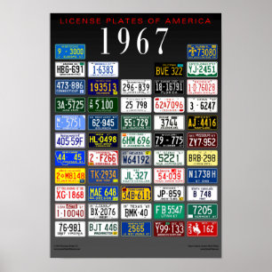 Borden van Amerikaanse poster - 1967