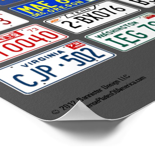 Borden van Amerikaanse poster - 1973 (Hoek)