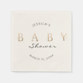 Borden van baby shower papier servet (Voorkant)