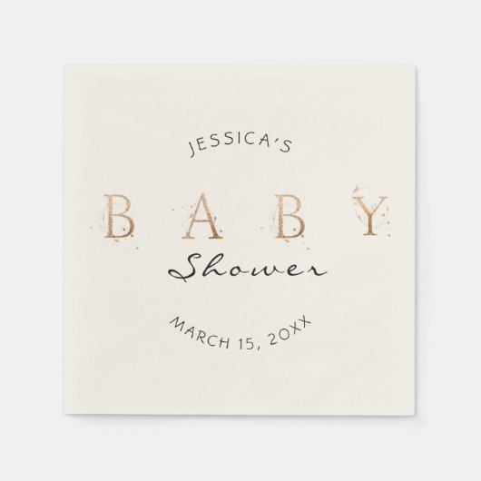 Borden van baby shower papier servet (Voorkant)