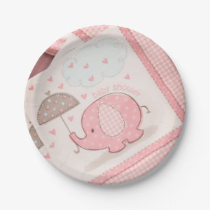 borden van baby shower papieren bordje