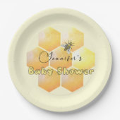 Borden van Baby shower van honingbijen Papieren Bordje (Voorkant)
