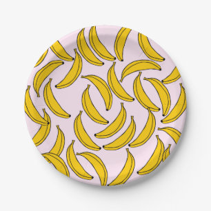 Borden van Bananas Paper Papieren Bordje