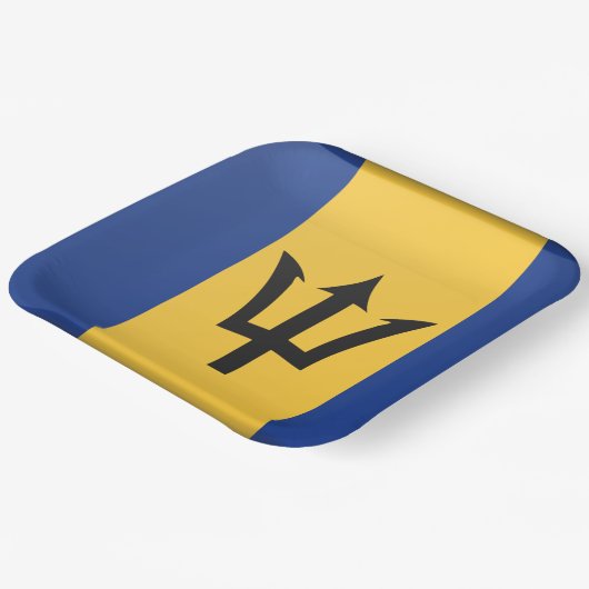 Borden van Barbados-vlagpapier Papieren Bordje (Gebogen)