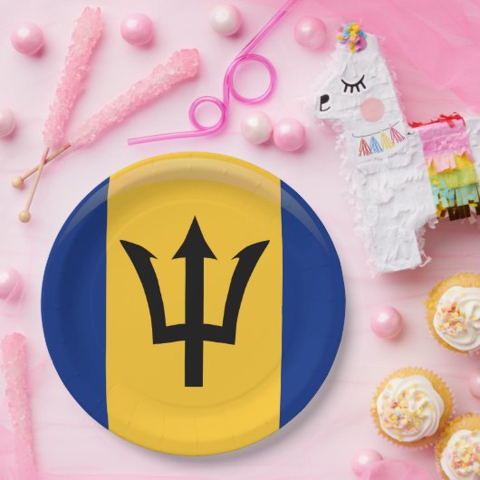 Borden van Barbados-vlagpapier Papieren Bordje (Feest)