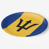 Borden van Barbados-vlagpapier Papieren Bordje (Gekanteld)