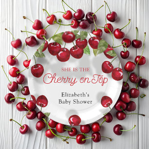 Borden van berry Sweet Cherry Baby shower Paper Papieren Bordje