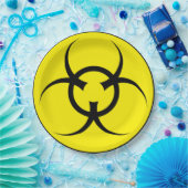 Borden van biogevaarlijk papier. papieren bordje (Feest)