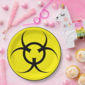 Borden van biogevaarlijk papier. papieren bordje (Feest)