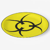 Borden van biogevaarlijk papier. papieren bordje (Gekanteld)