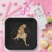 Borden van bladpapier papieren bordje (Feest)