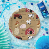 Borden van Boerderij van het land Papieren Bordje (Feest)