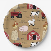 Borden van Boerderij van het land Papieren Bordje (Voorkant)