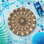 Borden van bruin en room papieren bordje (Feest)