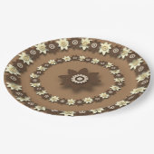 Borden van bruin en room papieren bordje (Gekanteld)