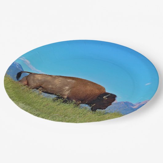 Borden van buffelpapier papieren bordje (Gekanteld)