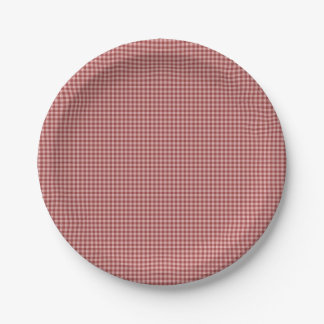Borden VAN Burgundy Gingham-PAPER PARTY Papieren Bordje