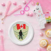 Borden van Canadese Soldaat Paper Papieren Bordje (Feest)