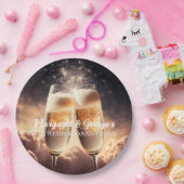 Borden van champagne-flessenpapier papieren bordje (Feest)