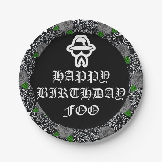 Borden van Cholo Theme Party Papieren Bordje (Voorkant)