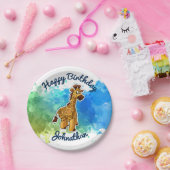Borden van Cute Giraffe Party Papieren Bordje (Feest)