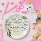 Borden van de  Afstuderen Cute Girl Afstuderen Papieren Bordje (Feest)