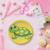 BORDEN VAN DE baby TURTLE PARTIJ Papieren Bordje (Feest)