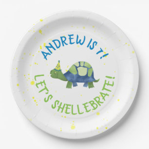 Borden van de Birthday Party van Turtle Tortoise Papieren Bordje