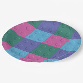 Borden van de bouwstenen en -blokken papieren bordje (Gekanteld)