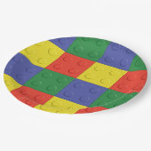 Borden van de bouwstenen en -blokken papieren bordje (Gekanteld)