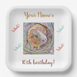 Borden van de Cavia Birthday () Papieren Bordje