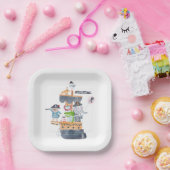 Borden van de dierenpiratenpartij papieren bordje (Feest)