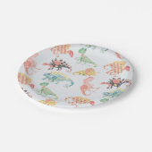 Borden van de Dinosauriërs Party Papieren Bordje (Gekanteld)