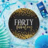 Borden van de goudveertig en de Fabulous Birthday  Papieren Bordje (Feest)