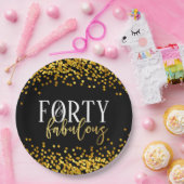 Borden van de goudveertig en de Fabulous Birthday  Papieren Bordje (Feest)