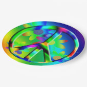 Borden van de Hippie Peace Flower Power Party Papieren Bordje (Gekanteld)