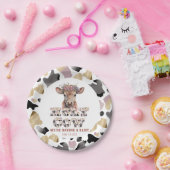 Borden van de Holy Koe Rustic Baby shower Party Papieren Bordje (Feest)
