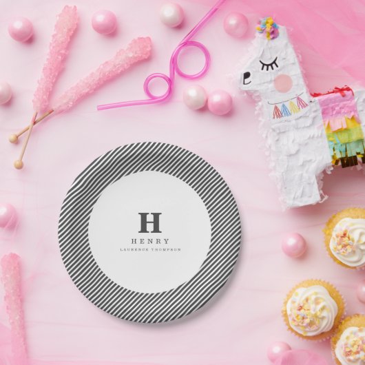 BORDEN VAN DE initiaal GRADUATION Party Papieren Bordje (Feest)