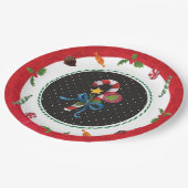 Borden van de kerstrietpartij papieren bordje (Gekanteld)