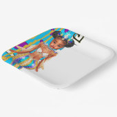 Borden van de kleine zwarte Zeemeermin Papieren Bordje (Gebogen)