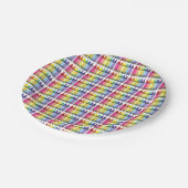 Borden van de kleurrijke regenboogkreeft papieren bordje (Gekanteld)