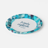 Borden van de moderne blauwe Abstracte GraduPartij Papieren Bordje (Gekanteld)