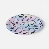 Borden van de muzieknoten-Iridescent-partij Papieren Bordje (Gekanteld)