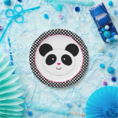 Borden van de Polkadot Panda Party Papieren Bordje (Feest)