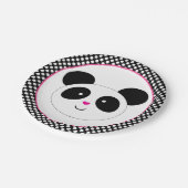 Borden van de Polkadot Panda Party Papieren Bordje (Gekanteld)